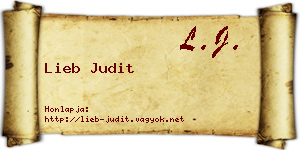 Lieb Judit névjegykártya